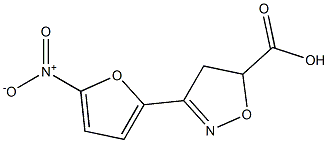 3-(5-nitrofuran-2-yl)-4,5-dihydro-1,2-oxazole-5-carboxylic acid Struktur