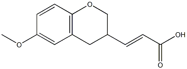 3-(6-methoxy-3,4-dihydro-2H-chromen-3-yl)acrylic acid Struktur