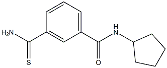 3-(aminocarbonothioyl)-N-cyclopentylbenzamide Struktur