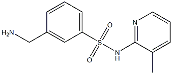 3-(aminomethyl)-N-(3-methylpyridin-2-yl)benzene-1-sulfonamide Struktur