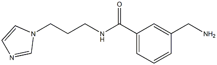 3-(aminomethyl)-N-[3-(1H-imidazol-1-yl)propyl]benzamide Struktur