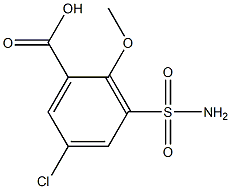 3-(aminosulfonyl)-5-chloro-2-methoxybenzoic acid Struktur