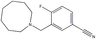 3-(azocan-1-ylmethyl)-4-fluorobenzonitrile Struktur