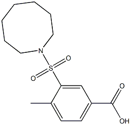 3-(azocane-1-sulfonyl)-4-methylbenzoic acid Struktur