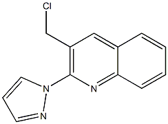 3-(chloromethyl)-2-(1H-pyrazol-1-yl)quinoline Struktur