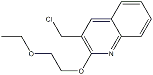 3-(chloromethyl)-2-(2-ethoxyethoxy)quinoline Struktur