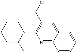 3-(chloromethyl)-2-(2-methylpiperidin-1-yl)quinoline Struktur