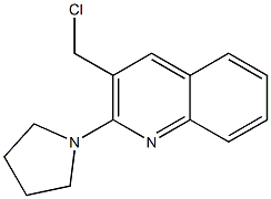 3-(chloromethyl)-2-(pyrrolidin-1-yl)quinoline Struktur