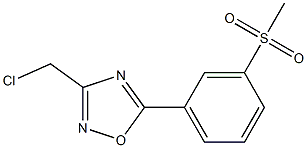 3-(chloromethyl)-5-(3-methanesulfonylphenyl)-1,2,4-oxadiazole Struktur