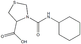 3-(cyclohexylcarbamoyl)-1,3-thiazolidine-4-carboxylic acid Struktur