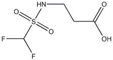 3-(difluoromethane)sulfonamidopropanoic acid Struktur