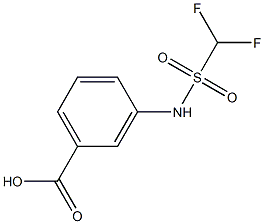 3-(difluoromethanesulfonamido)benzoic acid Struktur