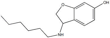 3-(hexylamino)-2,3-dihydro-1-benzofuran-6-ol Struktur