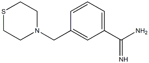 3-(thiomorpholin-4-ylmethyl)benzene-1-carboximidamide Struktur