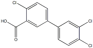 3',4,4'-trichloro-1,1'-biphenyl-3-carboxylic acid Struktur