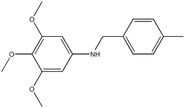 3,4,5-trimethoxy-N-[(4-methylphenyl)methyl]aniline Struktur