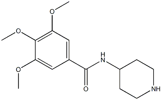 3,4,5-trimethoxy-N-piperidin-4-ylbenzamide Struktur