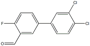 3',4'-dichloro-4-fluoro-1,1'-biphenyl-3-carbaldehyde Struktur