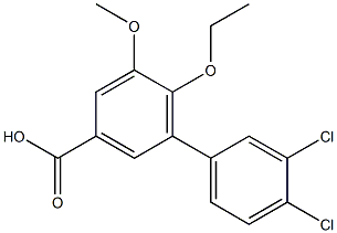 3',4'-dichloro-6-ethoxy-5-methoxy-1,1'-biphenyl-3-carboxylic acid Struktur