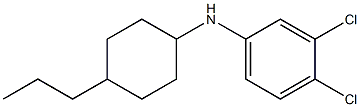 3,4-dichloro-N-(4-propylcyclohexyl)aniline Struktur