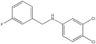 3,4-dichloro-N-[(3-fluorophenyl)methyl]aniline Struktur