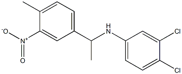 3,4-dichloro-N-[1-(4-methyl-3-nitrophenyl)ethyl]aniline Struktur