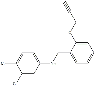 3,4-dichloro-N-{[2-(prop-2-yn-1-yloxy)phenyl]methyl}aniline Struktur