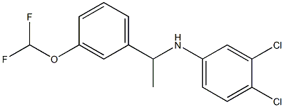 3,4-dichloro-N-{1-[3-(difluoromethoxy)phenyl]ethyl}aniline Struktur