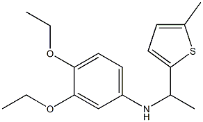 3,4-diethoxy-N-[1-(5-methylthiophen-2-yl)ethyl]aniline Struktur