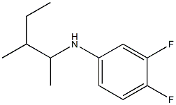 3,4-difluoro-N-(3-methylpentan-2-yl)aniline Struktur