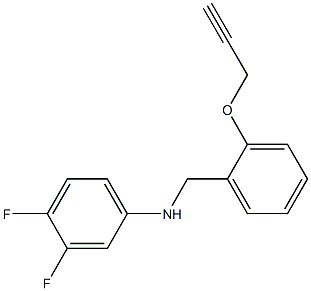 3,4-difluoro-N-{[2-(prop-2-yn-1-yloxy)phenyl]methyl}aniline Struktur