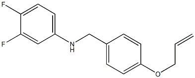 3,4-difluoro-N-{[4-(prop-2-en-1-yloxy)phenyl]methyl}aniline Struktur