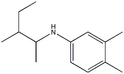 3,4-dimethyl-N-(3-methylpentan-2-yl)aniline Struktur