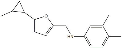 3,4-dimethyl-N-{[5-(2-methylcyclopropyl)furan-2-yl]methyl}aniline Struktur