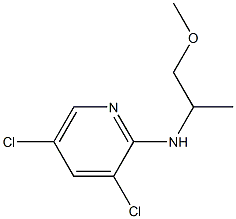 3,5-dichloro-N-(1-methoxypropan-2-yl)pyridin-2-amine Struktur