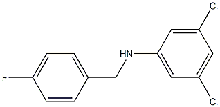 3,5-dichloro-N-[(4-fluorophenyl)methyl]aniline Struktur