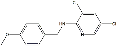 3,5-dichloro-N-[(4-methoxyphenyl)methyl]pyridin-2-amine Struktur