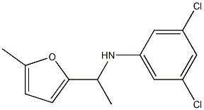 3,5-dichloro-N-[1-(5-methylfuran-2-yl)ethyl]aniline Struktur