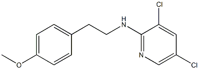 3,5-dichloro-N-[2-(4-methoxyphenyl)ethyl]pyridin-2-amine Struktur