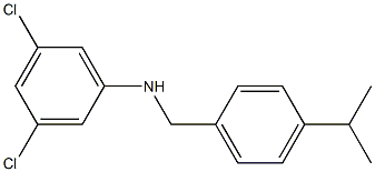 3,5-dichloro-N-{[4-(propan-2-yl)phenyl]methyl}aniline Struktur