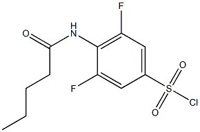 3,5-difluoro-4-pentanamidobenzene-1-sulfonyl chloride Struktur