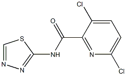 3,6-dichloro-N-(1,3,4-thiadiazol-2-yl)pyridine-2-carboxamide Struktur