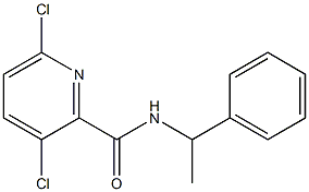 3,6-dichloro-N-(1-phenylethyl)pyridine-2-carboxamide Struktur