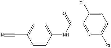 3,6-dichloro-N-(4-cyanophenyl)pyridine-2-carboxamide Struktur