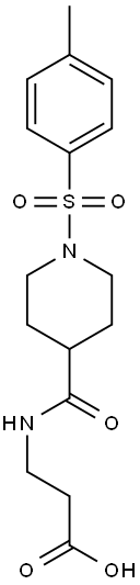 3-[({1-[(4-methylphenyl)sulfonyl]piperidin-4-yl}carbonyl)amino]propanoic acid Struktur