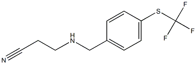 3-[({4-[(trifluoromethyl)sulfanyl]phenyl}methyl)amino]propanenitrile Struktur