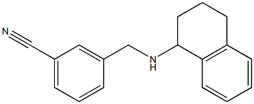 3-[(1,2,3,4-tetrahydronaphthalen-1-ylamino)methyl]benzonitrile Struktur