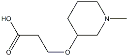 3-[(1-methylpiperidin-3-yl)oxy]propanoic acid Struktur