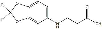 3-[(2,2-difluoro-2H-1,3-benzodioxol-5-yl)amino]propanoic acid Struktur