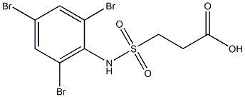 3-[(2,4,6-tribromophenyl)sulfamoyl]propanoic acid Struktur